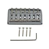 7 String Fixed Guitar Bridge Top Load Tailpiece with Mounting Screws & Wrench