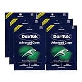 DenTek Advanced Clean Floss Picks with No Break & No Shred Dental Floss, Plaque Remover, 150 Count, Pack of 6