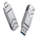 ORICO 128GB USB C Flash Drive, USB 3.2 Gen 1 Dual Drive 150MB/s, Zinc Alloy Thumb Drive with USB-A & USB-C for iPhone 16/15/17 Series, MacBook, Android Phone, iPad, PC, Laptop, Travel & Data Storage