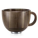SpaceAid Wooden Bowl with Handle, Kitchen Space Aid Acacia Wood Mixing Bowls Holder for Stand Mixer, Compatible with 4.5 & 5 QT Tilt-Head Models Kitchen, Light Wood