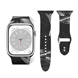 Dark Angel Compatible With Apple Watch Band 38mm 40mm 42mm 44mm For Women Men, Soft Silicone Sport Iwatch Bands Replacement Strap Compatible For Iwatch Series 7 6 5 4 3 2 1 Se