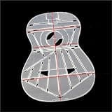 Classical Guitar Making Template Includes Outline Soundhole And Bracing Layout (Transparent Acrylic) Guitar Tool Kit(Style 1)