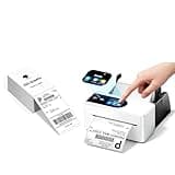 Phomemo 4x6 Shipping Label Printer with Touch Screen with 250Pcs 4x6 Thermal Shipping Label, Wireless Bluetooth Thermal Printer for Small Business & Packages, Compatible with Amazon Shopify UPS USPS