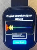 OBD2 WiFi Smartwatch with Real-Time Engine Data, RPM, Speed, Coolant Temp, FFT Engine Sound Analyzer, Rechargeable