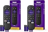 Roku Voice Remote | Replacement TV Remote Control with Voice Control, Simple Setup, & Pre-Set App Shortcuts - Compatible with Roku TV, Players, & Audio Devices (Pack of 2)