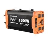 RIWAZO Pure sine Wave Inverter 1500W 2000W 2500W 3000W 12VDC/24VDC to 220V AC Converter with WiFi,Smart LCD Display(Optional) Dual Fans(1500W)