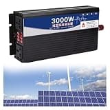 Sine Wave Power Inverter 12V/24V/48V/60V/72V DC to 220V AC with LCD Display for RV/Truck/Car/Emergency/Solar (DC12V to AC220V) Pure Sine(3000W,12V to 220V)