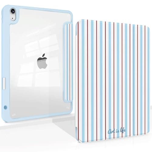 PeculiChic Case Compatible with iPad (A16) 11th Generation 11 Inch 2025/10th Generation 10.9 Inch 2022, Shockproof Hybrid Slim Stand Cover with Clear Back Shell & Pencil Holder, Auto Wake/Sleep, Z031