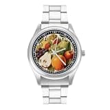 FodPand Mens Stainless Steel 3-Hand Analog Watch Easy Reader 40mm Dial