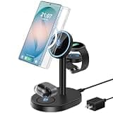 Hevanto 3 in 1 Wireless Charger for Samsung Galaxy, 15W Magnetic Super Fast Charging Station for MagSafe Samsung Galaxy S26 Ultra S25 S24 S23 Z Fold Flip Watch 8 7 Classic Buds 4 3 2 Pro Series
