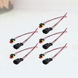 Beaupretty Waterproof Electrical Connector Plug Car Connector Wire 5pcs with Wire Harness Copper Material for Scooter and Truck Terminal Socket Kit