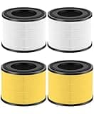 AP-S0610L Replacement Filter, Compatible with MOOKA AP-S0610L Air Purifier, 3-IN-1 Replacement Filter, Pre-filter & Activated Carbon filter for Pet Odors, 4 Pack