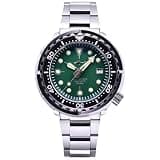 LURCAN Heimdallr Series Luxurious Men's Automatic Diver Dress Watch NH35A Movement 200m Waterproof Mechanical Wristwatch with Sapphire Crystal and C3 Super Luminous (Green, Stainless Steel)