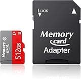 Micro Card 512GB TF Card High Speed Class 10,for Smartphone Digital Action Camera Tablet and Drone,with Adapter