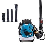 High-Performance 88cc 4-Stroke Backpack Blower, 4.5 Kw Powerful Snow Blower & Leaf Blower, 2 L Fuel Tank, No Fuel Mixing for Large Area Clearing with Fuel Economy, Firefighting(Red)