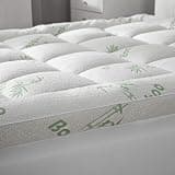 Cooling Mattress Topper - Queen Size | Plush Pad Mattress Topper for Back Pain Relief, 8-21" Deep Pocket | Viscose Made from Bamboo Pillow Top | Bedroom Essentials
