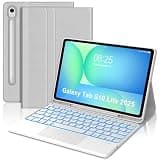 Keyboard Case for Samsung Galaxy Tab S10 Lite / S10 FE / S9 FE 10.9 Inch & S9 11 Inch Case with Trackpad, Detachable Backlit Touch Keypad for Galaxy Tablet S10 Lite 2025, Cover with Pen Holder, Grey