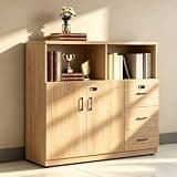 YCZYCZ Lateral File Cabinet with Lock, Metal Office Storage Cabinet, 2 Drawer Lateral File Cabinets for Home Office, A4 Letter Size, Heavy Duty Steel Filing Cabinet for Documents Storage