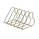 WANGHAI2024M Bookcases Desktop Creative Heart-Shaped Metal Bookshelf CD Storage Rack for Dorm Office