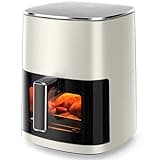 KMFurnila Air Fryer, 6QT Square Airfryer with Visual Window, 400°F Fast Heating Air Fryers Oven with Timer, Auto-Off, Non Toxic & Non Stick, Multiple 12 Modes for Roast, Bake, Dehydrate, Fry, Reheat