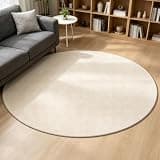 Heated Floor Mat, Large Electric Heating Carpet with Timers & Heating Setting, Round Carbon Crystal Heated Area Rugs for Bedroom Livingroom Pet Sleeping Area(B,140cm)