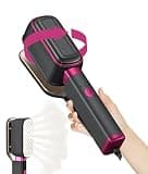 J&J EASIER, FASTER 3-in-1 Travel Press Iron Steamer for Clothes, 1000W, 20s Fast Heat Up, 180° Rotating, Portable Handheld Clamp & Vertical Steamer, 65ml Tank, Gray