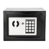 Mini Electronic Fireproof Safe Box With Indicator Lights Slot Emergency Key And Expansion Bolts Complete With Operating Instructions For Cash And Jewelry Storage Suitable For Home Office Dorm