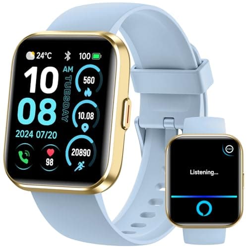 WMK Smart Watch (Android & iPhones), 1.83" HD Alexa Built-in Smart Wacthes for Women Men with Heart Rate Monitor, Sleep/Step Tracker, 120+ Sport Modes Fitness Watch for Women, IP68 Waterproof Watch