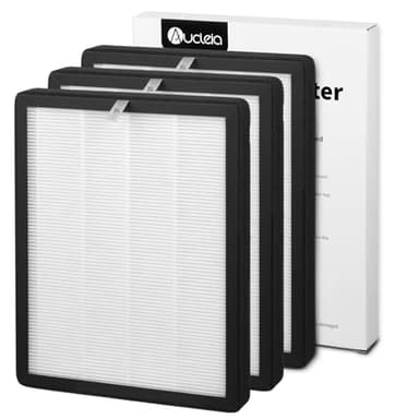 Aucleia Original True HEPA Filter for KQ-36/KQ-36A,H13 Larger 3-Stage Filtration, Removes Dust Pets Hair Smoke Odor and More,Air Cleaner for 99.99% Allergies (Includes 3 Filter Sets)