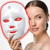 gelpal 7-1 Colors Red Light Therapy For Face,LED Facial Skin Care Mask,Red Light Mask for Face, LED Facial Mask Light,Salon or Home,White.