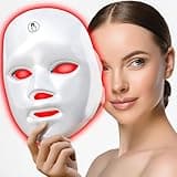 gelpal 7-1 Colors Red Light Therapy For Face,LED Facial Skin Care Mask,Red Light Mask for Face, LED Facial Mask Light,Salon or Home,White.