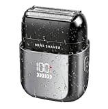 Electric Foil Shaver for Men, Close Shave Electric Razor for Men with 3 Floating Blades, IPX7 Waterproof Wet/Dry Washable Shaver, Smart LED Screen, 100-Min Runtime, Travel Lock (Black)