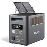 AFERIY 1024Wh Solar Generator with 100W Bifacial Solar Panel, 1800W LiFePO4 Portable Power Station (Expandable to 5120Wh), <10ms UPS, for Van Life, Backpacking, Overlanding & Emergency Backup, Camping