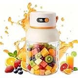 Portable Electric Juicer Cup, Large Capacity USB-C Rechargeable Personal Blender for Smoothies and Shakes, Travel Juicer Bottle with Dual Leakproof Lids, Straw and Digital Display, For Gym Office