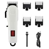 RASRGTRQ Mens Hair Clipper Professional Trimmer for Men Electric Cutter Cutting Machine LCD Cordless Beard USB