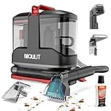 Portable Carpet & Upholstery Cleaner Machine - 15Kpa Deep Cleaning for Area Rugs, Pets, Couch & Car, Cleaning Machine with Dual Size BrushHead & Self-Cleaning System, Spot Cleaner for Stairs/Furniture