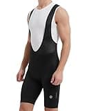 qualidyne Men's Cycling Bib Shorts 4D Padded Breathable Road Bike Bibs Biking Bicycle Shorts Black