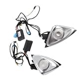 Omquot 4D Rotating Tweeter with 64 Colors LED Mood Light for E-Class W213 2017-2021 Silent Motor Motor Stainless Steel Cover for Car Audio Plug and Play