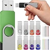 2Pack FEBNISCTE Flash Drives 8GB USB 3.0 Pack Multicolor 10 Pack for Data Storage High Speed Thumb Drives Swivel Zip Drive Jump Memory Stick for File Backup and Transfer