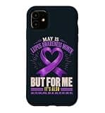 Purple Ribbon Lupus Awareness Month Case for iPhone 11