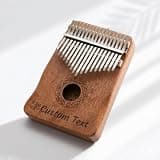 Personalized Kalimba Thumb Piano 17 Keys Engraved Wood Custom Mbira Finger Musical Instrument Unique Christmas Birthday Gifts for Kids Adults Beginners (Wood tone)