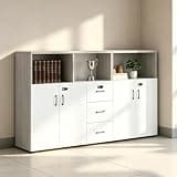 YCZYCZ Lateral File Cabinet with Lock, Metal Office Storage Cabinet, 2 Drawer Lateral File Cabinets for Home Office, A4 Letter Size, Heavy Duty Steel Filing Cabinet for Documents Storage
