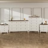 Farmhouse Dresser Nightstand Sets, 4-Piece Bedroom Furniture Set for Home