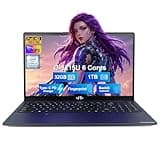 nimo 15.6" FHD IPS Laptop, Intel 6 Cores I3-1215U 32GB RAM 1TB SSD (Up to 4.4GHz, Beat R5 7520U), 65W Fast PD 180° Viewing Wi-Fi 6 Backlit Keyboard Fingerprint for Student and Home