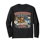 Wisconsin Dells Waterpark Capital - Vintage Bear Waterslide Long Sleeve T-Shirt
