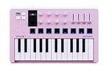Arturia MiniLab 3-25 Key USB MIDI Keyboard Controller With 8 Multi-Color Drum Pads, 8 Knobs and Music Production Software Included, Rose Quartz