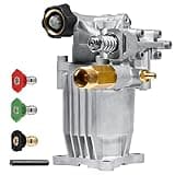 TOOLCY 3/4" Shaft Horizontal Pressure Washer Pump, 2600-3300 PSI @ 2.5 GPM - Power Washer Pump for Gas Washer - Compatible with Honda, Simpson and More