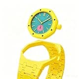 Sxmincxubo Full Ceramic Watch Case & Strap Replacement Compatible with AP x Swatch Royal Pop Series,Convertible Wrist Strap for 3 o'clock Crown Orientation,Waterproof Replacement Strap