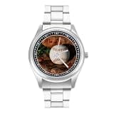 FodPand Analog Men Stainless Steel Band Watch Big Face Silver Wristwatch