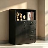 YCZYCZ Lateral File Cabinet with Lock, Metal Office Storage Cabinet, 2 Drawer Lateral File Cabinets for Home Office, A4 Letter Size, Heavy Duty Steel Filing Cabinet for Documents Storage
